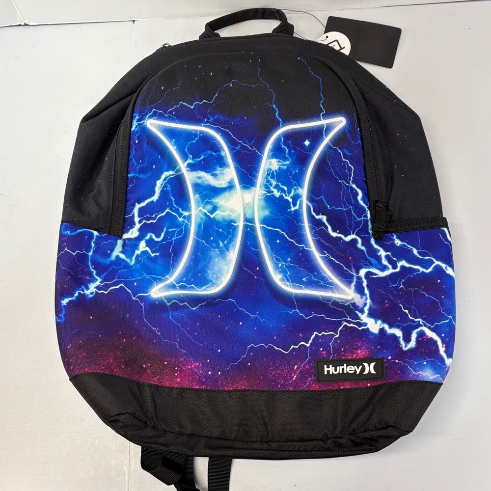 Hurley Crusher Lightning Backpack Holds 15" Laptop Water Bottle Pocket
